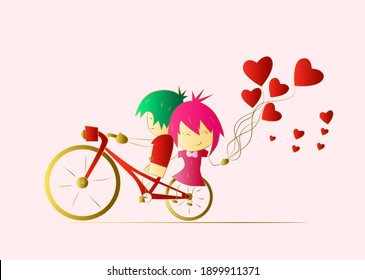 fondo valentino con ilustración vectorial 3D
