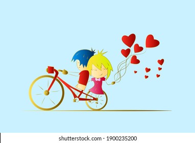 valentine background with 3D vector illustration