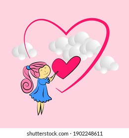 fondo valentino con ilustración vectorial 3D