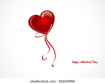 Valentine background with balloon and bow
