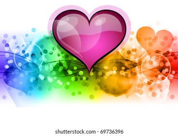 valentine background with big heart