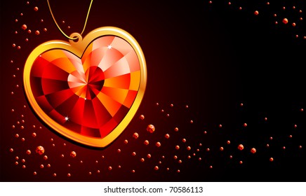 valentine background with big heart