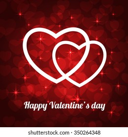 valentine background bokeh for greeting cards. vector illustration