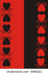 valentine background or card with hearts