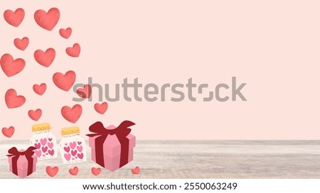  valentine background concept, blank space, gift heart concetp,hd,pastel color copyspace, saint