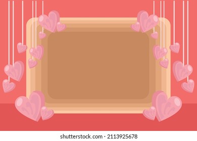 Valentine Background with Cute Love