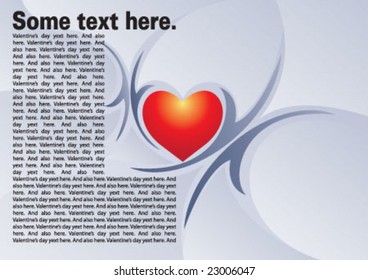 Valentine background with the decorative heart