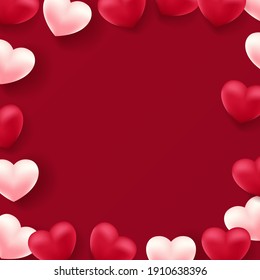 Valentine background design . valentines day illustration concept