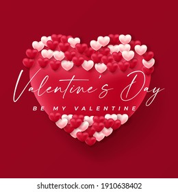 Valentine background design . valentines day illustration concept