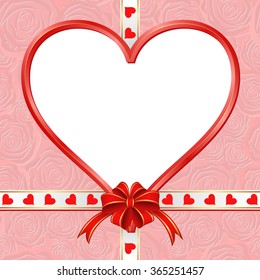 Valentine background with free space insert heart for picture