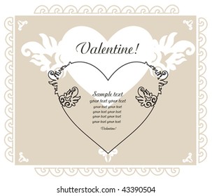Valentine background with heart