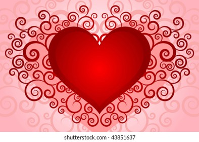 Valentine background with heart