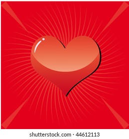 valentine background with heart  in center