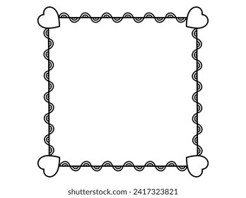 Valentine Background Heart Frame Decoration