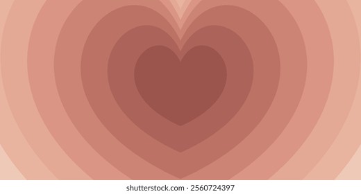 Valentine background with heart icon. Design for banner template, poster, greeting card, social media.