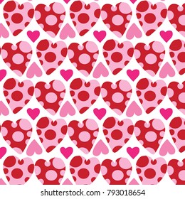 Valentine background with heart patternes.