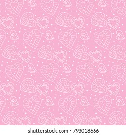 Valentine background with heart patternes.