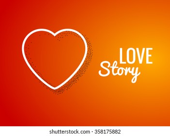 Valentine Background with Heart shape. Love story. Happy Valentine Day Holiday background