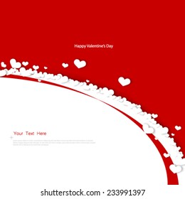 Valentine Background with Heart Shapes