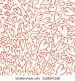 Valentine background, heart shapes. Love seamless pattern for your design