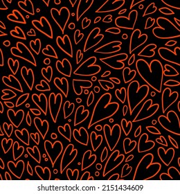 Valentine background, heart shapes. Love seamless pattern for your design