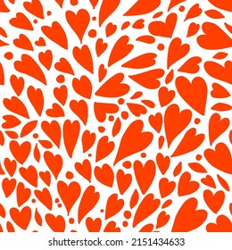 Valentine background, heart shapes. Love seamless pattern for your design