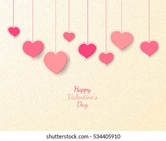 Valentine background. heart symbol on light background