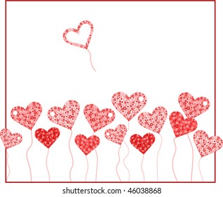 valentine background with heart vector