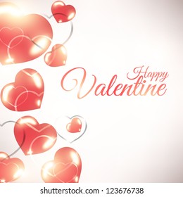 Valentine background with hearts