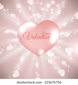 Valentine background with hearts