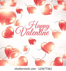 Valentine background with hearts