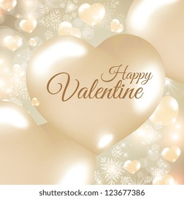Valentine background with hearts