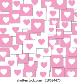Valentine background with hearts
