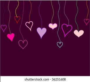 valentine background with hearts