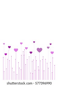 Valentine background with hearts