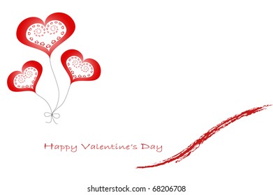 valentine background with hearts