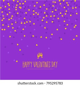 Valentine background with hearts