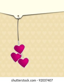 Valentine background with hearts