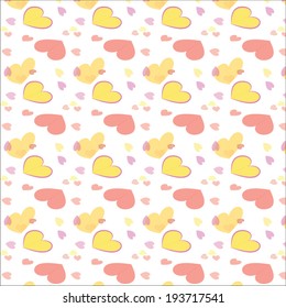  Valentine background with hearts and paper texture