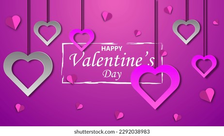 Valentine background with hearts.
Vector illustration