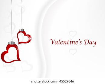 Valentine background with hearts- vector illustration