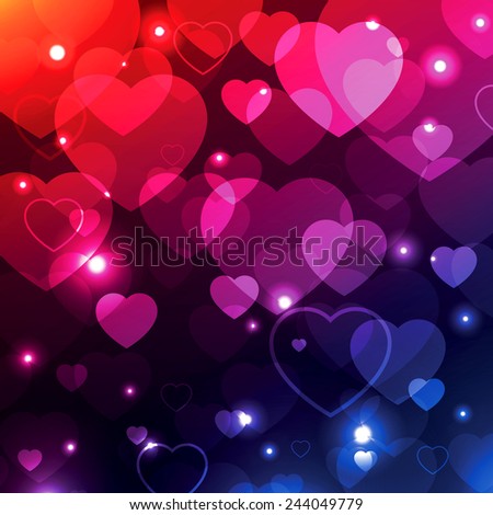 Valentine Background Hearts Wallpaper Love Texture Stock Vector