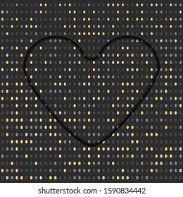 Valentine background with paper cut design