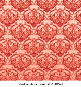 Valentine background pattern.Retro background design.Clipping Mask on the file.
