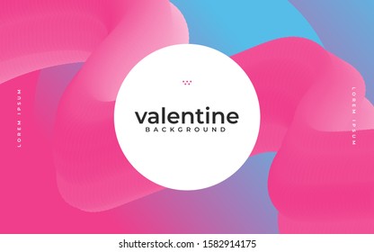 Valentine background with pink and blue color fluid shape for your landing page or wallpaper