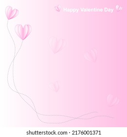 Valentine background in pink with heart.