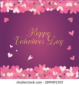 Valentine background with pink hearts clipart images
