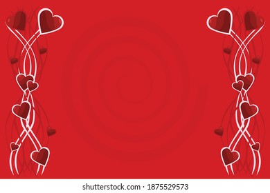 Valentine Background Red and White Line
