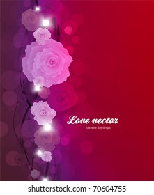 valentine background with roses