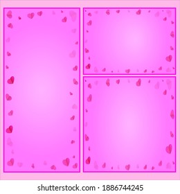 Valentine Background Set Pink Theme